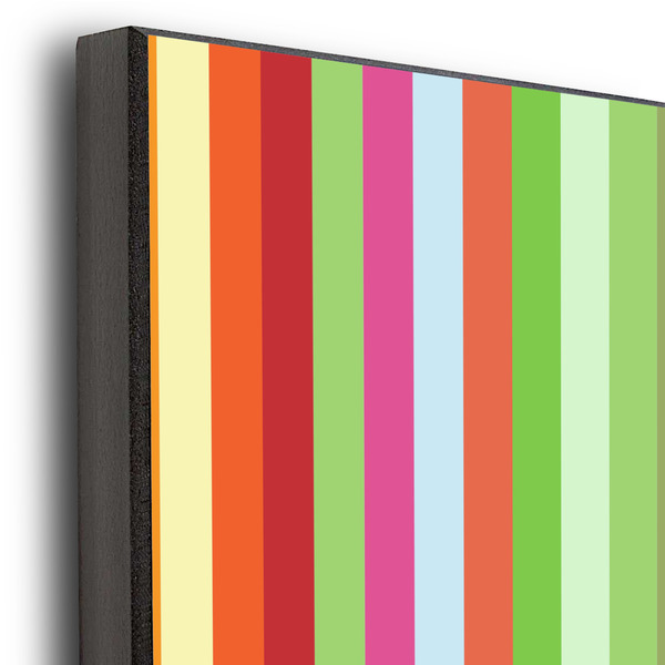 Retro Vertical Stripes 16x20 Wood Print - Closeup