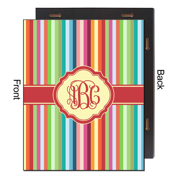 Retro Vertical Stripes 16x20 Wood Print - Front & Back View