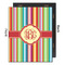Retro Vertical Stripes 16x20 Wood Print - Front & Back View