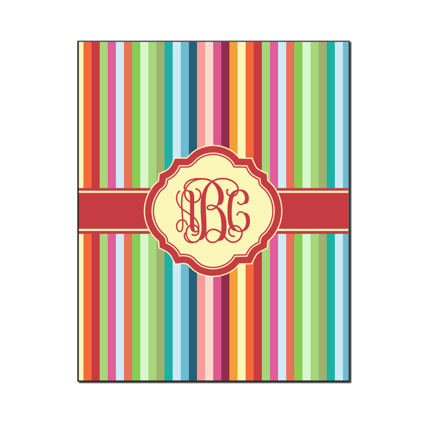 Custom Retro Vertical Stripes Wood Print - 16x20 (Personalized)