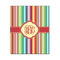 Retro Vertical Stripes Wood Print - 16x20 (Personalized)