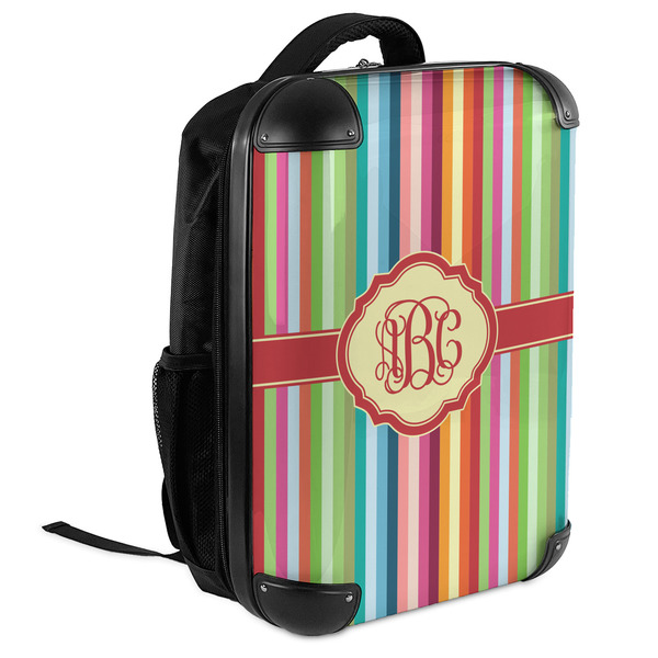 Retro Vertical Stripes 18" Hard Shell Backpacks - ANGLED VIEW