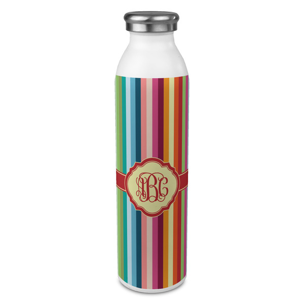 Custom Retro Vertical Stripes 20oz Stainless Steel Water Bottle - Full Print (Personalized)