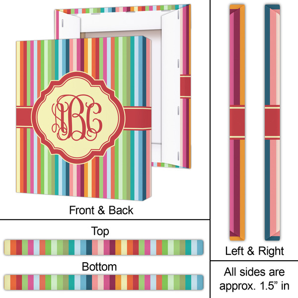 Retro Vertical Stripes 20x24 - Canvas Print - Approval