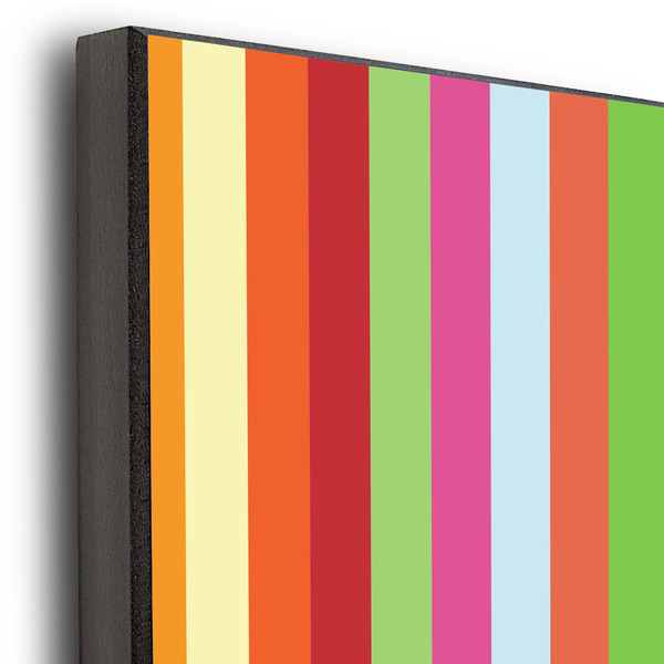 Retro Vertical Stripes 20x24 Wood Print - Closeup