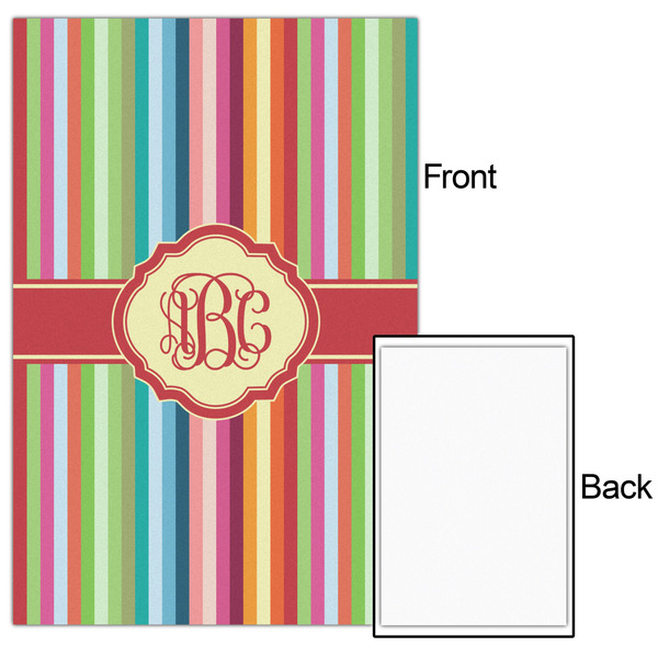 Retro Vertical Stripes 20x30 - Matte Poster - Front & Back
