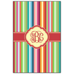 Retro Vertical Stripes Wood Print - 20x30 (Personalized)