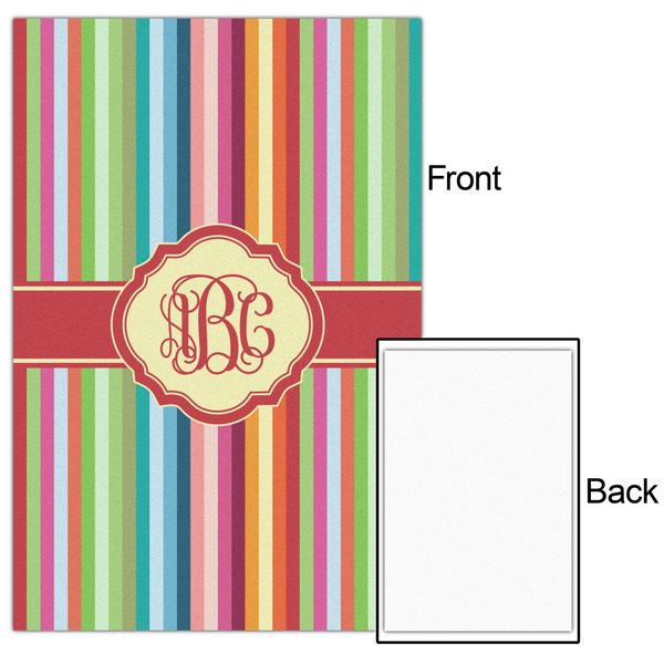 Retro Vertical Stripes 24x36 - Matte Poster - Front & Back