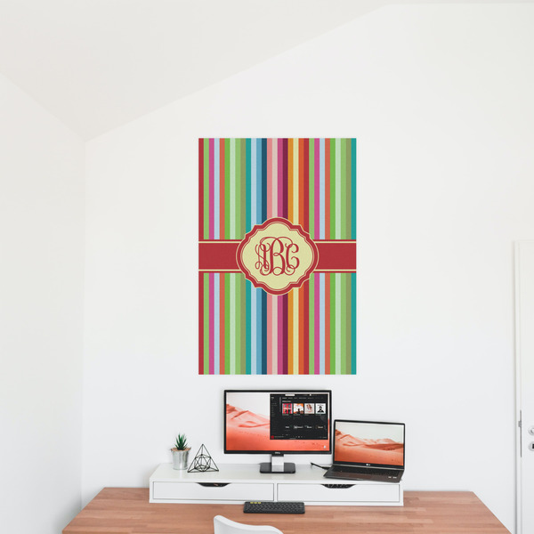 Retro Vertical Stripes 24x36 - Matte Poster - On the Wall
