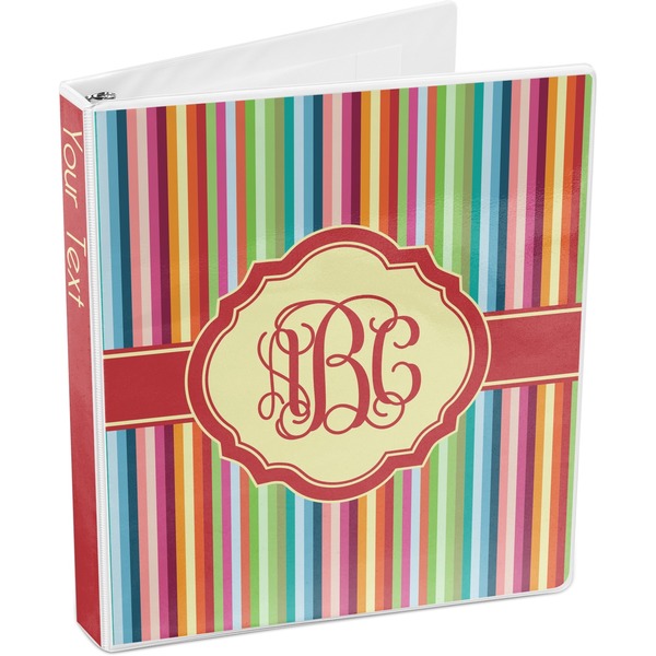 Retro Vertical Stripes 3-Ring Binder 3/4 - Main