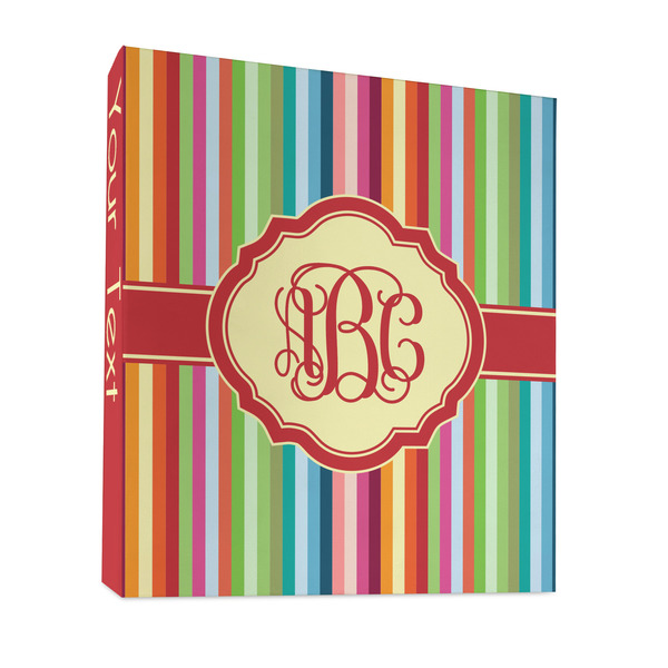 Retro Vertical Stripes 3 Ring Binders - Full Wrap - 1" - FRONT