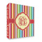 Retro Vertical Stripes 3 Ring Binders - Full Wrap - 2" - FRONT