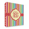 Retro Vertical Stripes 3 Ring Binder - Full Wrap - 2" (Personalized)