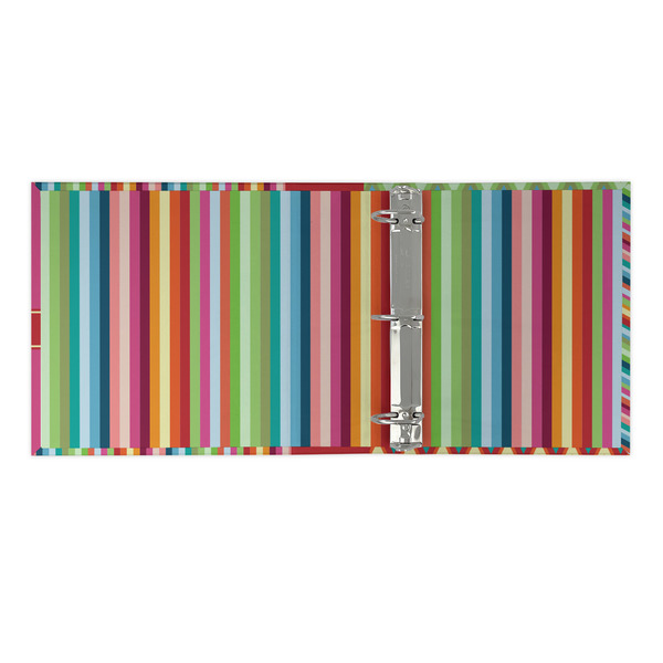 Retro Vertical Stripes 3 Ring Binders - Full Wrap - 2" - OPEN INSIDE