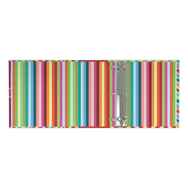 Retro Vertical Stripes 3 Ring Binders - Full Wrap - 3" - OPEN INSIDE