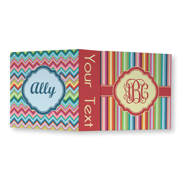 Retro Vertical Stripes 3 Ring Binders - Full Wrap - 3" - OPEN OUTSIDE