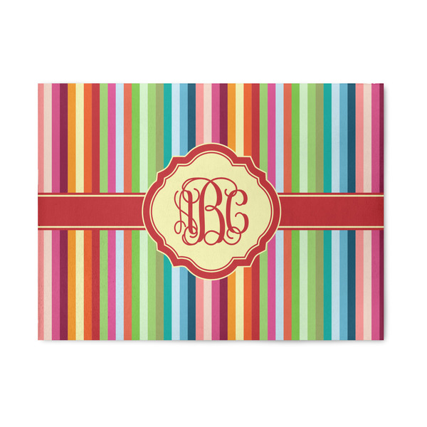 Custom Retro Vertical Stripes 5' x 7' Patio Rug (Personalized)