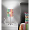 Retro Vertical Stripes 7 inch drum lamp shade - in room