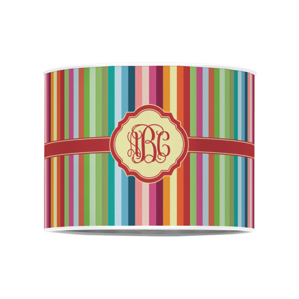 Retro Vertical Stripes 8" Drum Lampshade - FRONT (Poly Film)