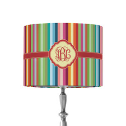 Retro Vertical Stripes 8" Drum Lamp Shade - Fabric (Personalized)