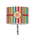 Retro Vertical Stripes 8" Drum Lamp Shade - Poly-film (Personalized)
