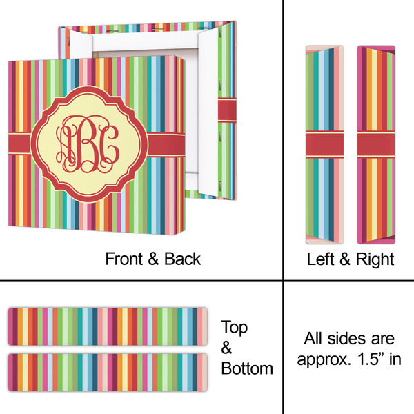 Retro Vertical Stripes 8x8 - Canvas Print - Approval