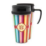Retro Vertical Stripes Acrylic Travel Mug (Personalized)