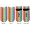 Retro Vertical Stripes Adult Ankle Socks - Double Pair - Front and Back - Apvl