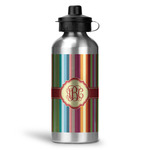 Retro Vertical Stripes Water Bottles - 20 oz - Aluminum (Personalized)