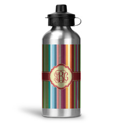 Retro Vertical Stripes Water Bottles - 20 oz - Aluminum (Personalized)