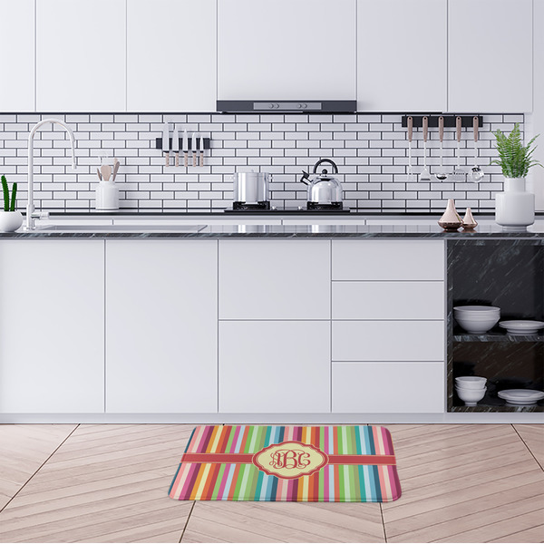 Retro Vertical Stripes Anti-Fatigue Kitchen Mats - LIFESTYLE