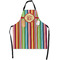 Retro Vertical Stripes Apron With Pockets w/ Monogram