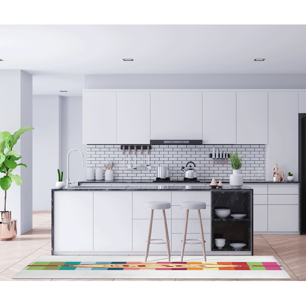 Retro Vertical Stripes Area Rug Sizes