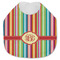 Retro Vertical Stripes Jersey Knit Baby Bib w/ Monogram