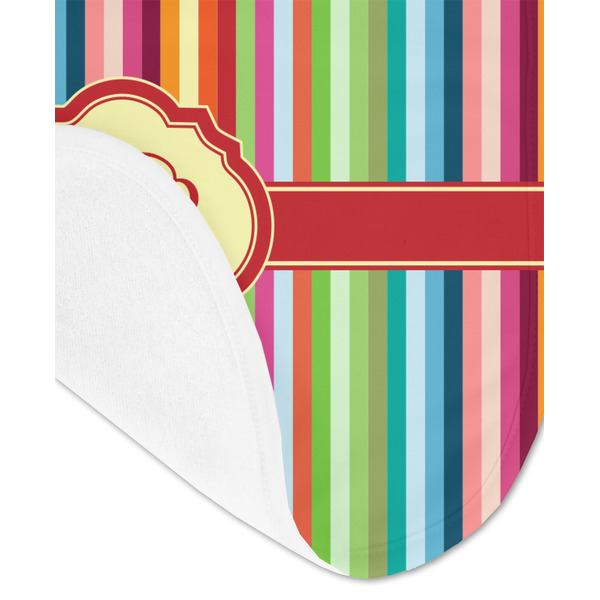 Retro Vertical Stripes Baby Bib - AFT detail