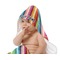 Retro Vertical Stripes Baby Hooded Towel on Child