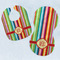 Retro Vertical Stripes Baby Minky Bib & New Burp Set