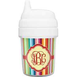 Retro Vertical Stripes Baby Sippy Cup (Personalized)