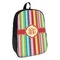Retro Vertical Stripes Backpack - angled view