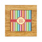 Retro Vertical Stripes Bamboo Trivet with Ceramic Tile Insert (Personalized)