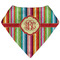 Retro Vertical Stripes Bandana Bib (Personalized)
