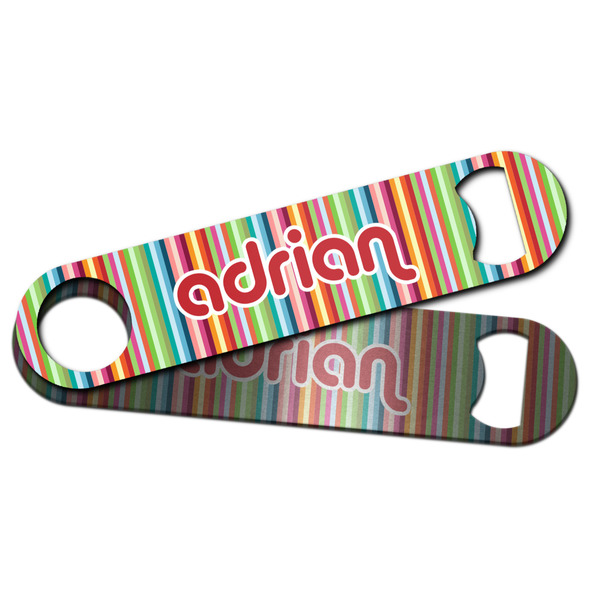 Retro Vertical Stripes Bar Bottle Opener - Main