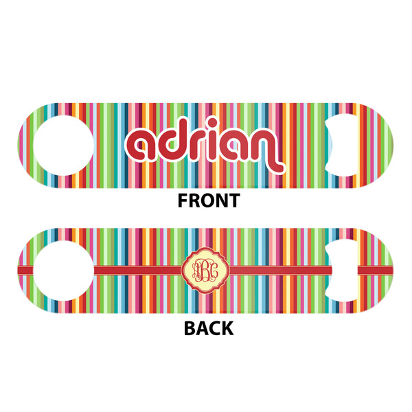 Retro Vertical Stripes Bar Bottle Opener - White - Approval