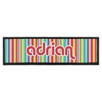 Retro Vertical Stripes Bar Mat - Large (Personalized)