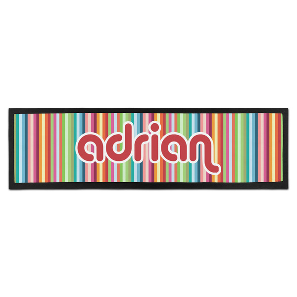 Custom Retro Vertical Stripes Bar Mat - Large (Personalized)