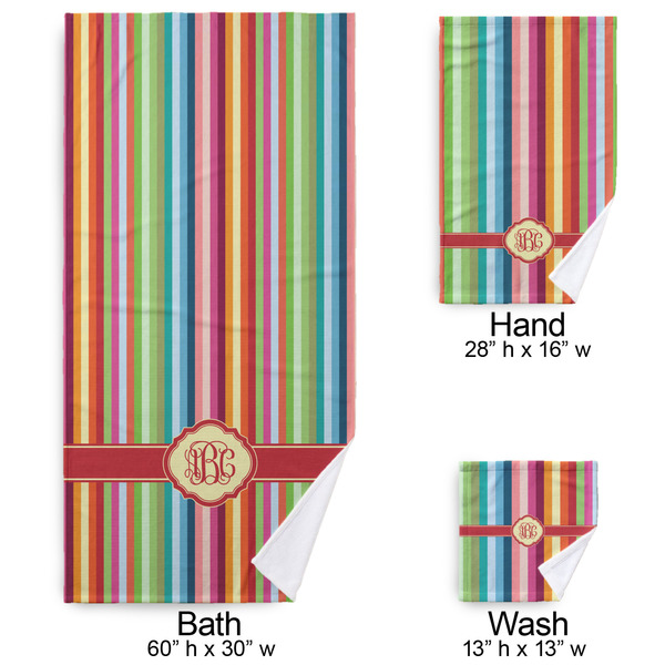Retro Vertical Stripes Bath Towel Sets - 3-piece - Approval