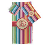 Retro Vertical Stripes Bath Towel Set - 3 Pcs (Personalized)