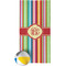 Retro Vertical Stripes Beach Towel (Personalized)