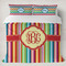 Retro Vertical Stripes Duvet Cover Set - King (Personalized)
