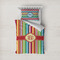 Retro Vertical Stripes Duvet Cover Set - Twin (Personalized)